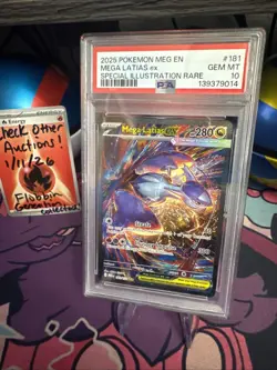 PSA 10 MEGA LATIAS ex 181/132 | Mega Evolution Full Art Graded Pokemon Card - Image 1