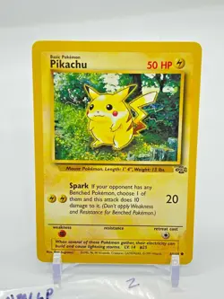 1999 PIKACHU 60/64 JUNGLE Pokemon Card NM/LP WOTC Common (#2) - Image 1