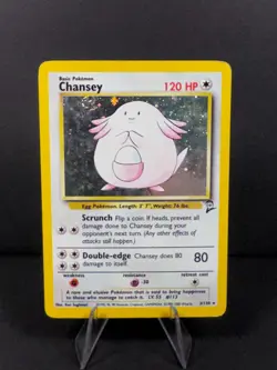 Pokemon TCG Chansey Base Set 2 Holo Unlimited Rare Card 3/130 MP - Image 1