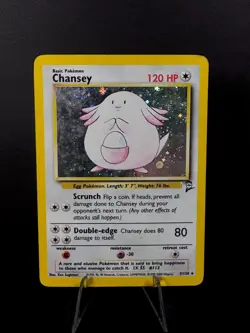 Pokemon TCG Chansey Base Set 2 Holo Unlimited Rare Card 3/130 MP - Image 3
