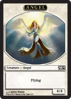 MTG 10 Angel Token, NM-Mint, English Magic 2014 - Image 1