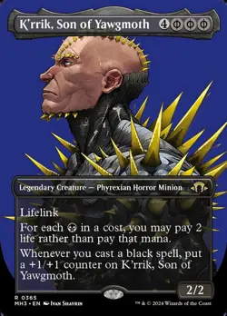 NM-Mint, English MTG Regular K'rrik, Son of Yawgmoth - Borderless Modern Horizon - Image 1