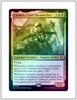 1x Carmen, Cruel Skymarcher, Foil, Magic the Gathering MTG NM - Image 1