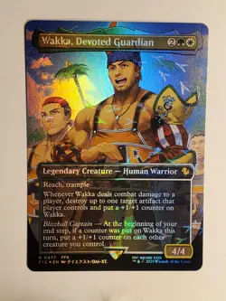 Wakka, Devoted Guardian - Chocobo Track Foil Borderless Final Fantasy MTG NM - Image 1
