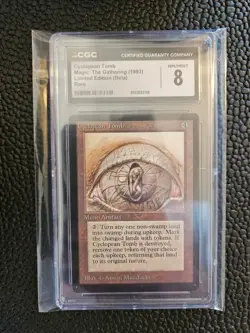1993 Magic the Gathering MTG Beta Cyclopean Tomb Rare CGC 8 NM/MINT - Image 1