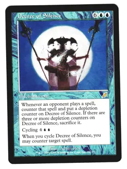 Magic The Gathering MTG - SCOURGE 2003 SCG - #32 Decree of Silence x4 LP NM - Image 1