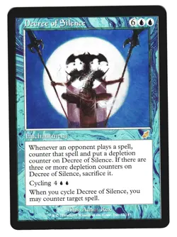 Magic The Gathering MTG - SCOURGE 2003 SCG - #32 Decree of Silence x4 LP NM - Image 5