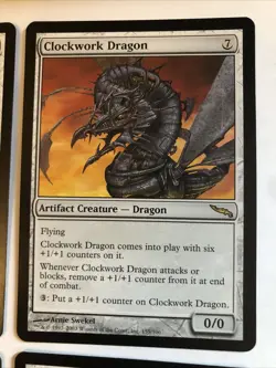 Clockwork Dragon X4 Mirrodin Ex+/NM Cond See Pics Front Back - Image 4