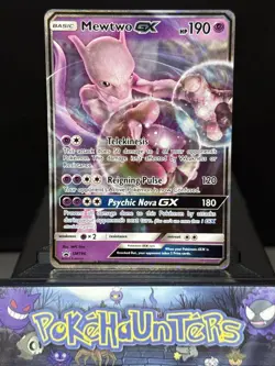 Pokemon Card Mewtwo GX SM196 Black Star Promo STANDARD Size Light Play - Image 1