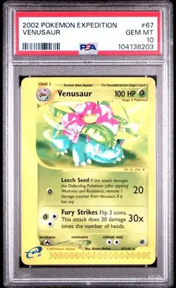 Pokemon Expedition Venusaur Rare 67/165 PSA 10 - Image 1