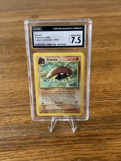 Pokemon TCG Kabuto 50/62 Fossil Unlimited WOTC Vintage Card Graded CGC 7.5 Grade - Image 2