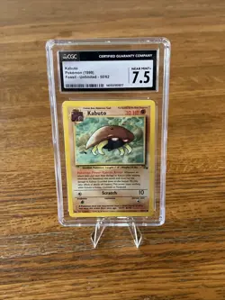 Pokemon TCG Kabuto 50/62 Fossil Unlimited WOTC Vintage Card Graded CGC 7.5 Grade - Image 3