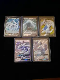 Pokemon TCG Lugia Lot of 5 (GXs & Vs) Full Arts GX LP the rest are NM - Image 1