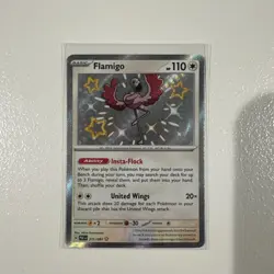 Pokemon TCG: Flamigo 211/091 Scarlet & Violet: Paldean Fates Holo Shiny Rare NM - Image 1