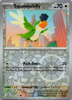 Squawkabilly 160/182 Common Reverse Holo - Pokemon TCG Destined Rivals NM - Image 1