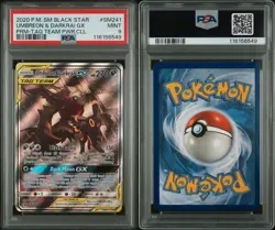 2020 Pokemon Umbreon and Darkrai GX Tag Team SM241 PSA 9 MINT - Image 3