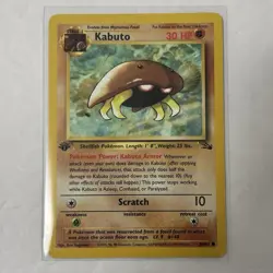 1999 Pokemon Fossil 1st Edition Kabuto #50/62 Non Holo NM - Image 1