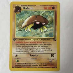 1999 Pokemon Fossil 1st Edition Kabuto #50/62 Non Holo NM - Image 3