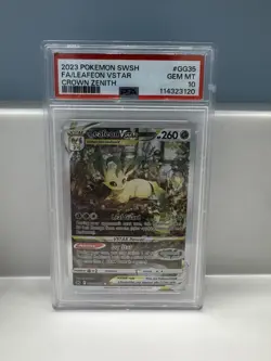 Pokemon 2023 Leafeon VSTAR GG35 Crown Zenith PSA 10 Ultra Rare Holo - Image 1