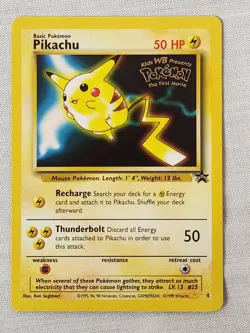 NM Pikachu - Normal #4 Warner Bros Movie Black Star Promo Pokemon TCG - Image 1