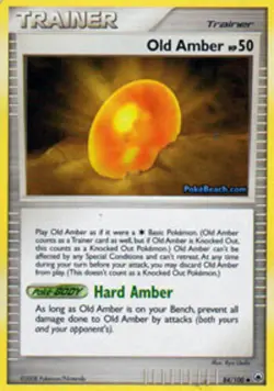 Pokemon - Old Amber - 84/100 - Uncommon - Reverse Holo - Majestic Dawn - NM - Image 1