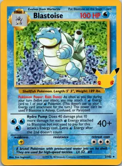 Blastoise 2/102 Near Mint Celebrations Holo Pokemon - Image 1