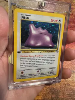 1st Edition Holo Ditto | Fossil Set | WOTC Original | Vintage Pokemon Holo | - Image 1