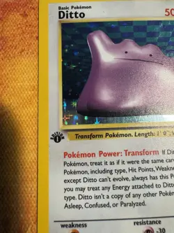 1st Edition Holo Ditto | Fossil Set | WOTC Original | Vintage Pokemon Holo | - Image 3