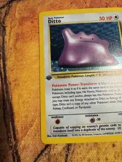 1st Edition Holo Ditto | Fossil Set | WOTC Original | Vintage Pokemon Holo | - Image 4