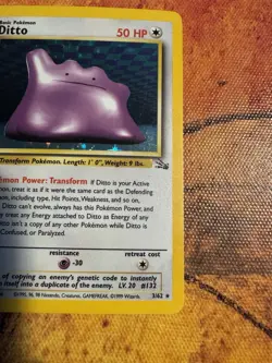 1st Edition Holo Ditto | Fossil Set | WOTC Original | Vintage Pokemon Holo | - Image 5