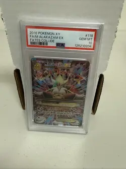 Pokemon M Alakazam EX XY Fates Collide Full Art #118 PSA 10 Gem Mint - Image 1
