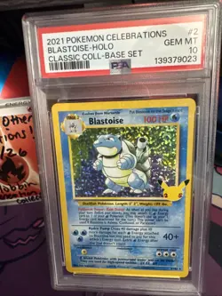 2021 POKEMON CELEBRATIONS CLASSIC COLL #2 BLASTOISE-HOLO PSA 10 - Image 2