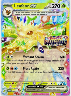 Leafeon ex - (Prismatic Evolutions Stamp) 006/131 NM - POKEMON PROMO - RARE ! - Image 1