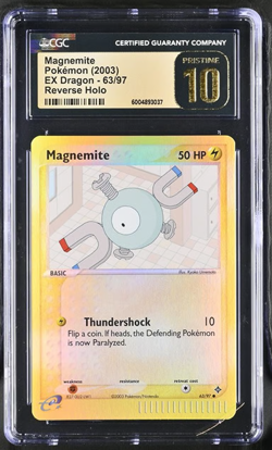 POP 1 - 2003 POKEMON EX DRAGON #63 MAGNEMITE Pristine 10 CGC - Image 1