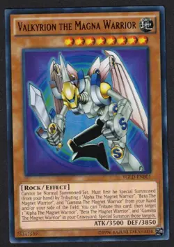 Yugioh Valkyrion The Magna Warrior YGLD-ENB01 Ultra Rare Unlimited - NM - Image 1