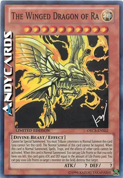 exc • THE WINGED DRAGON OF RA (Drago Alato Di Ra) Super R • ORCS ENSE2 Yugioh! - Image 1