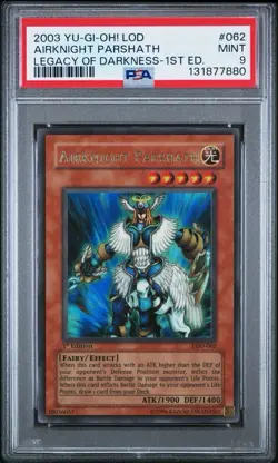 2003 Yu-Gi-Oh! Airknight Parshath Legacy of Darkness LOD 1st Edition Ultra PSA 9 - Image 1