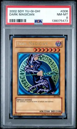 2002 Yu-Gi-Oh! Dark Magician Starter Deck: Yugi SDY Unlimited Ultra Rare PSA 8 - Image 1