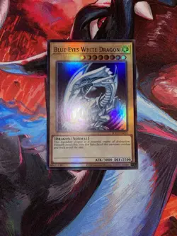 Yugioh! Blue-Eyes White Dragon SDK Art LCKC-EN001 Ultra Rare Reprint Light Play - Image 1
