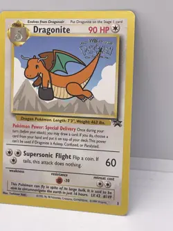 1999 Pokemon Dragonite 5 Movie Wizards Black Star Promo Rare Card - Image 3