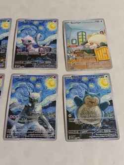 8 Pokemon x Van Gogh Black Star Promo ACG Art Card - read description - Image 3