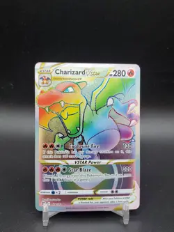 Charizard Vstar 174/172 Brilliant Stars Rainbow Secret Rare NM Pokemon Card - Image 1