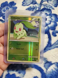 LP Pokemon Card - Chikorita HeartGold SoulSilver 59/123 Reverse Holo - Image 1