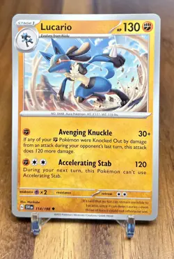 Lucario 114/198 Non Holo SV1 Scarlet & Violet Base Set Pokemon Card NM - Image 1