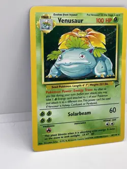 Pokemon TCG Venusaur 15/102 Base Set Holo Rare 100HP 1999 Stage 2 Wizards Card - Image 2