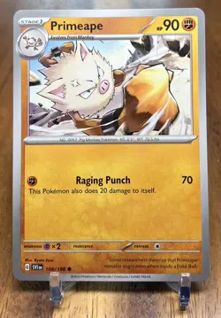 Primeape 108/198 SV1 Scarlet & Violet Base Non Holo Pokemon Card NM - Image 1