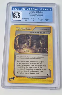 2003 Pokemon Skyridge Ancient Ruins #119/144 CGC 8.5 NM/M+ Trainer Stadium Card - Image 3