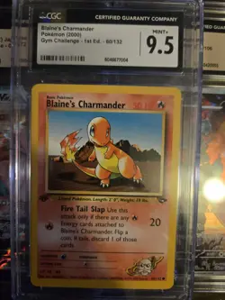 1st Edition Blaine's Charmander Gym Challenge 60/132 Pokemon Card HP - Image 1