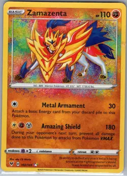 Zamazenta 102/185 SWSH04: Vivid Voltage - Pokemon Card - NM - Image 1