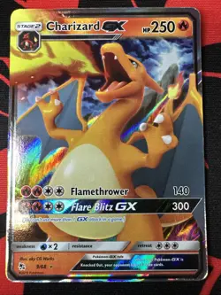 Pokemon TCG Charizard GX Holo Ultra Rare Card Hidden Fates 9/68 Gem Mint - Image 1